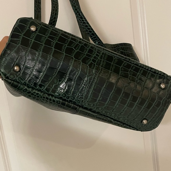 NWT Patricia Nash 10th Anniversary Distressed Vintage Croc Green Handbag (92) - Picture 8 of 16